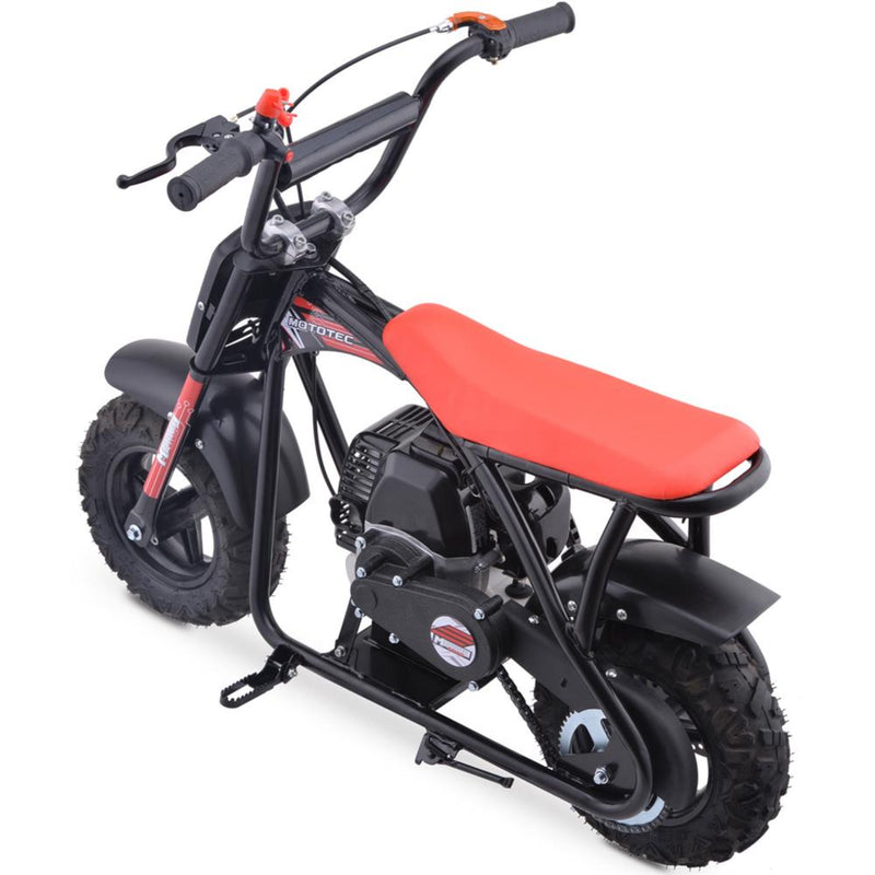 Mini Bike Gas Mototec Bandit Red Rear