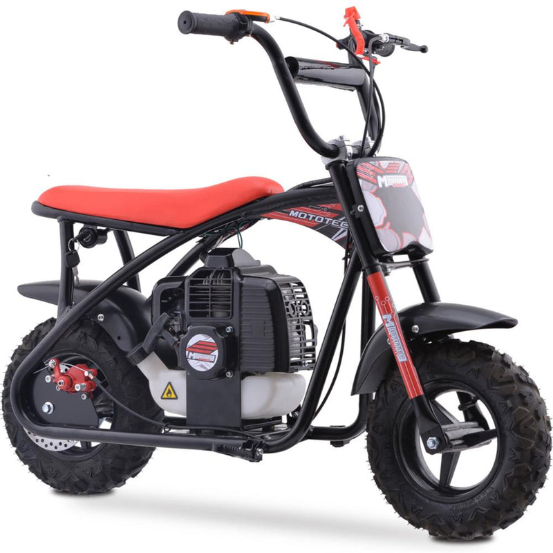 Mini Bike Gas Mototec Bandit Red Right