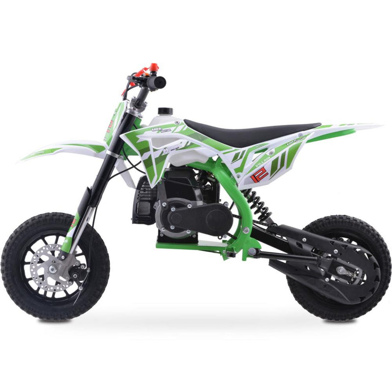 Mini Dirt Bike Gas Mototec Villain Green Left