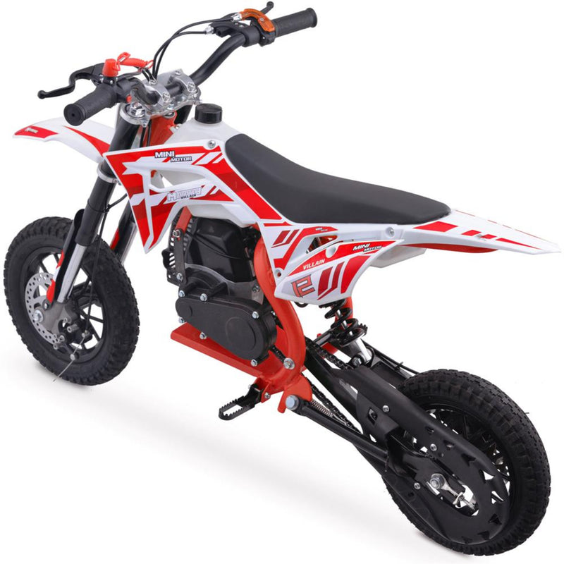 Mini Dirt Bike Gas Mototec Villain Red Rear