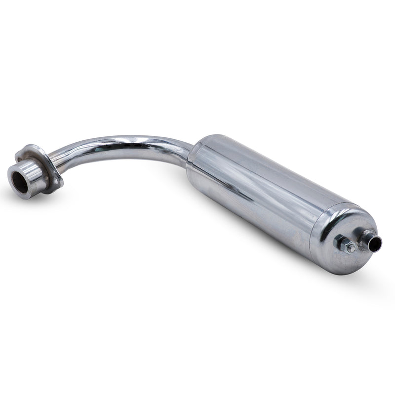 100cc Chrome Muffler - Front Angled