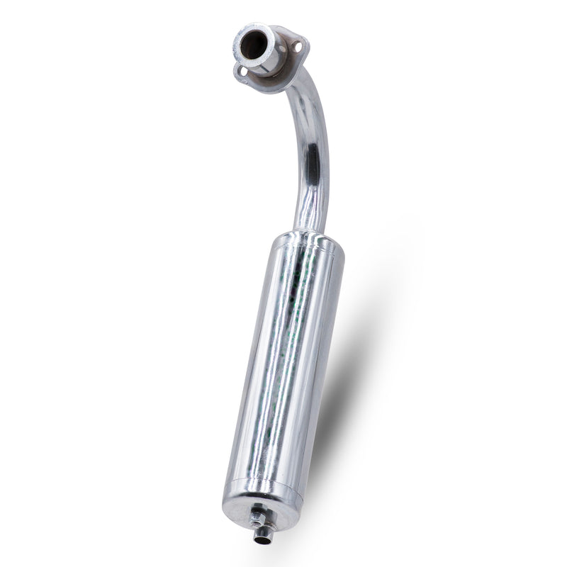 100cc Chrome Muffler - Front View