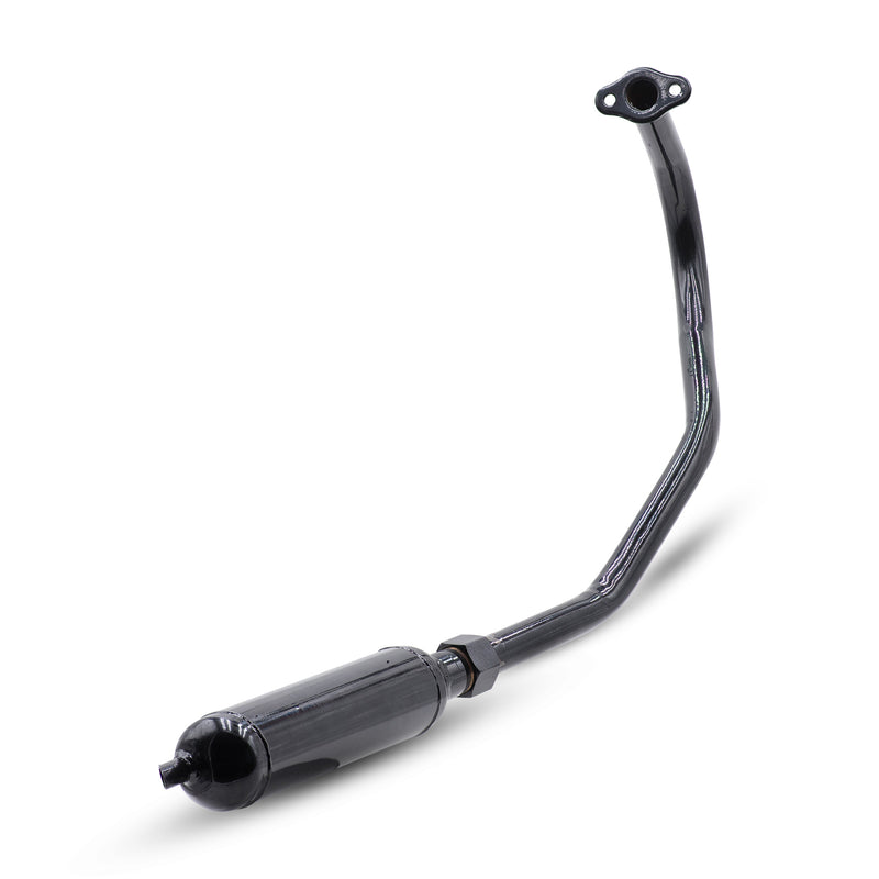 Street Poo-Poo Black Muffler Exhaust - Rear Angled