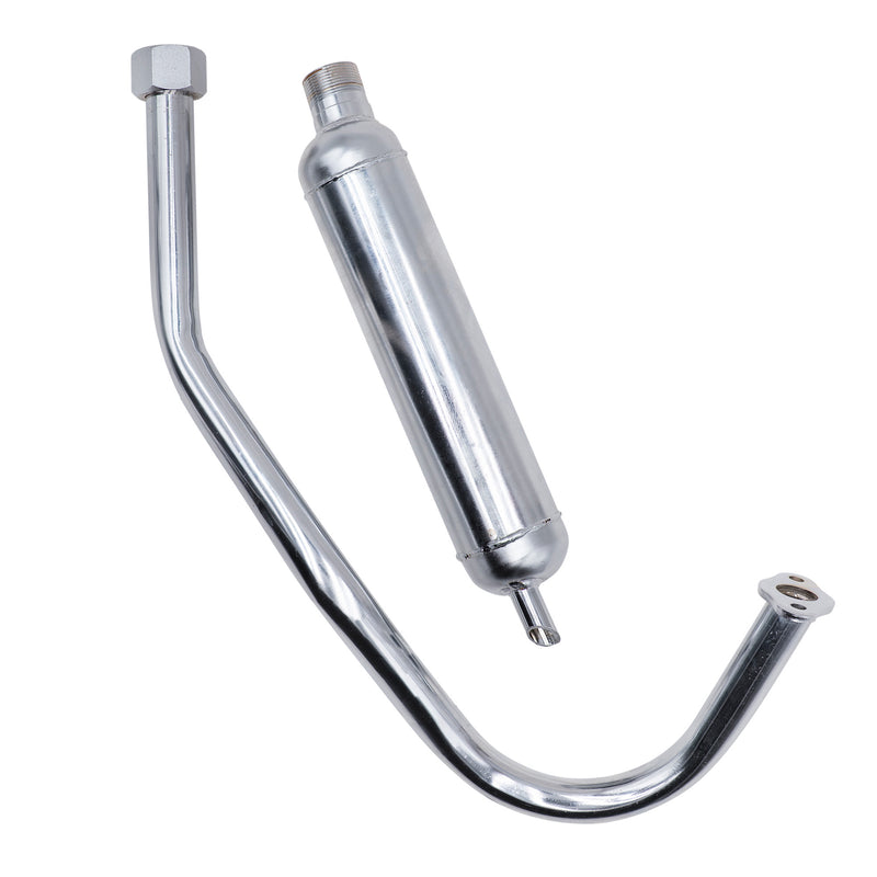 Street Poo-Poo Chrome Muffler Exhaust - 2 Parts