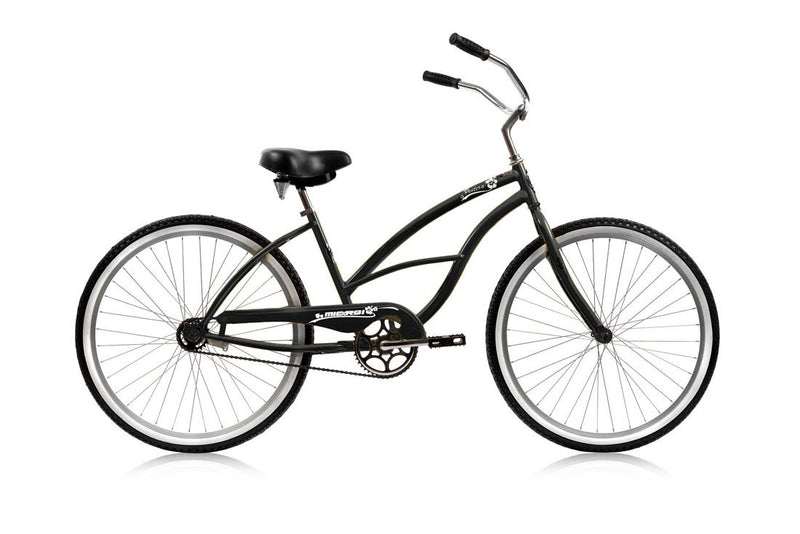 26'' Micargi Women's Pantera Beach Cruiser - black - side of bicycle