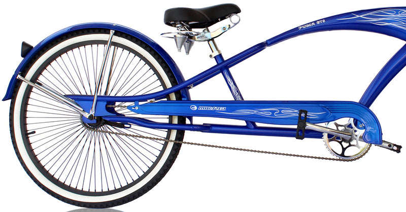 26 Inch Micargi Puma GTS Chopper blue - side of bicycle