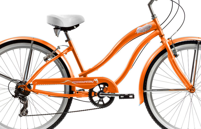 26''Micargi Women's Rover 7 Speed - orange - frame close up