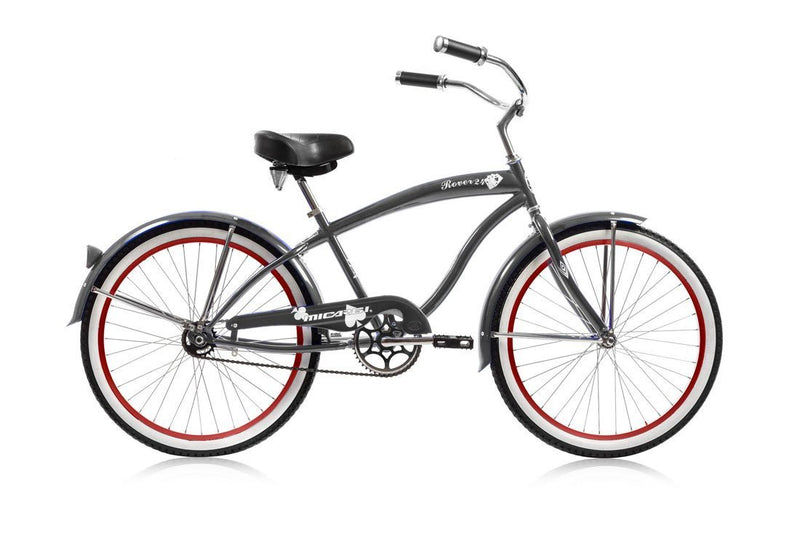 24 Inch Micargi Men Rover black - side of bicycle