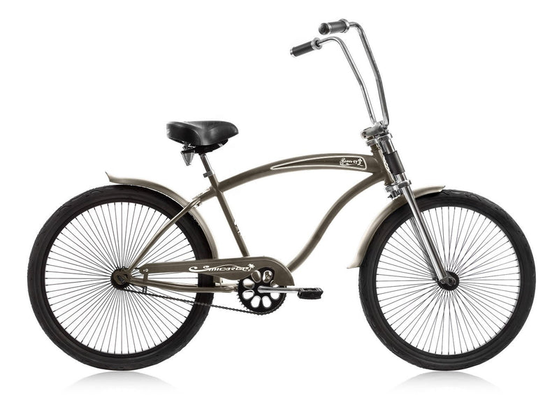 26'' Micargi Mens Rover GT - grey - side of bicycle