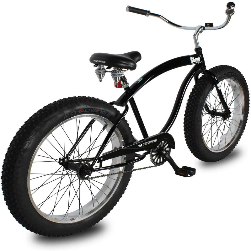 Bicycle Beach Cruiser Micargi Slugo B Black White Rear