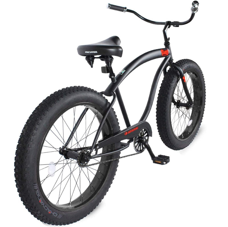 Bicycle Beach Cruiser Micargi Slugo B Black Red Rear