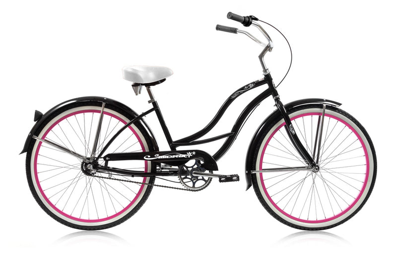 26'' Micargi Womens Tahiti NX3 - black - side of bicycle