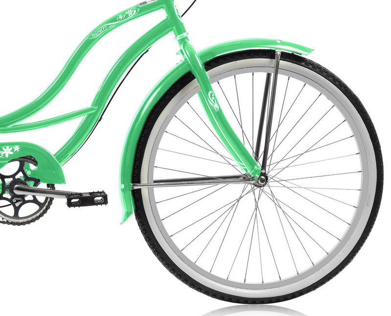 26'' Micargi Womens Tahiti NX3 - mint green - side of bicycle