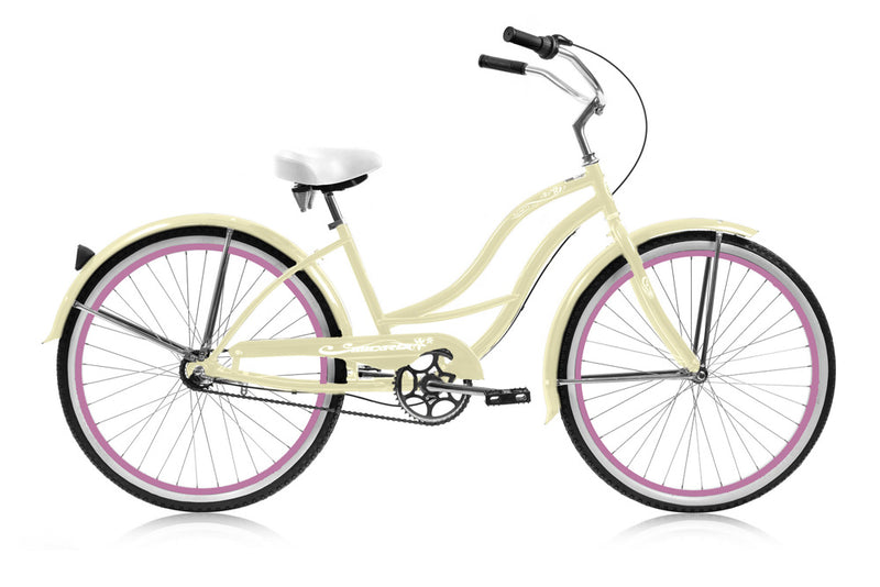 26'' Micargi Womens Tahiti NX3 - vanilla - side of bicycle