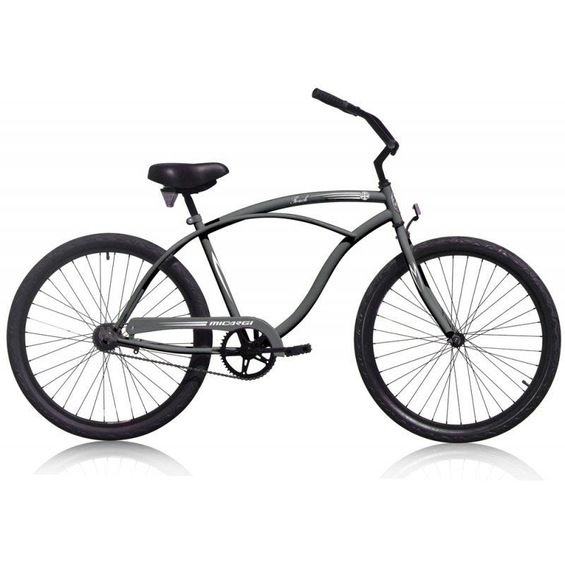 2-Stroke Motorized Bicycle 26 Inch Micargi Men's Touch Beach Cruiser - Grey Main