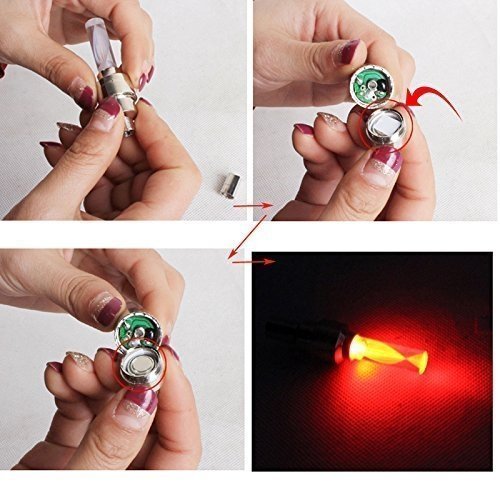 Motorized Bicycle Valve Stem LED Light - battery installation