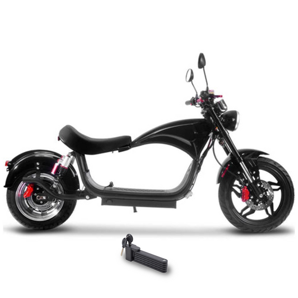 Electric Bike Mototec Raven Black Main with Lock