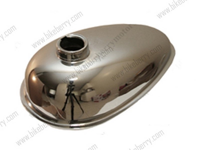 2.5 L Chrome Finish Gas Tank - top