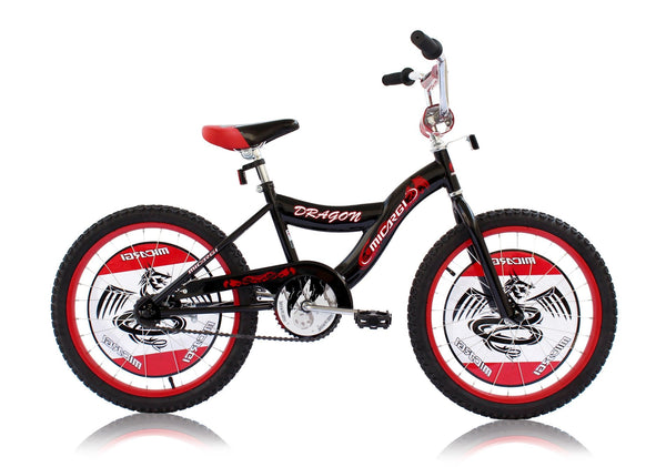 20'' Micargi Boys Dragon - black - side of bicycle