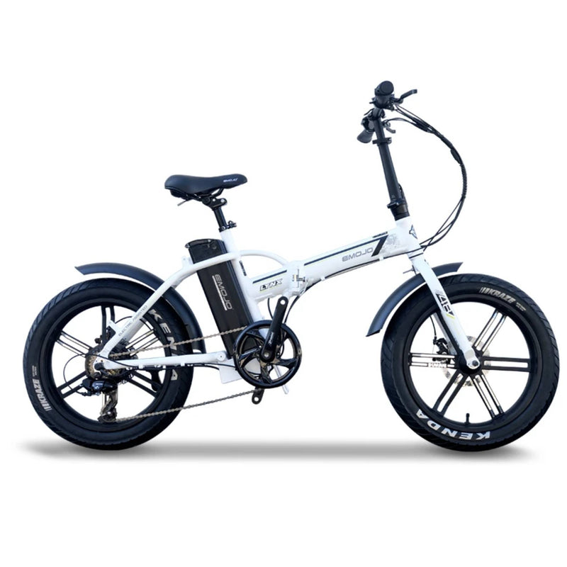 Electric Bike EMOJO 500W Lynx Pro Sport Fat Tire Folding Electric Bike White Profile