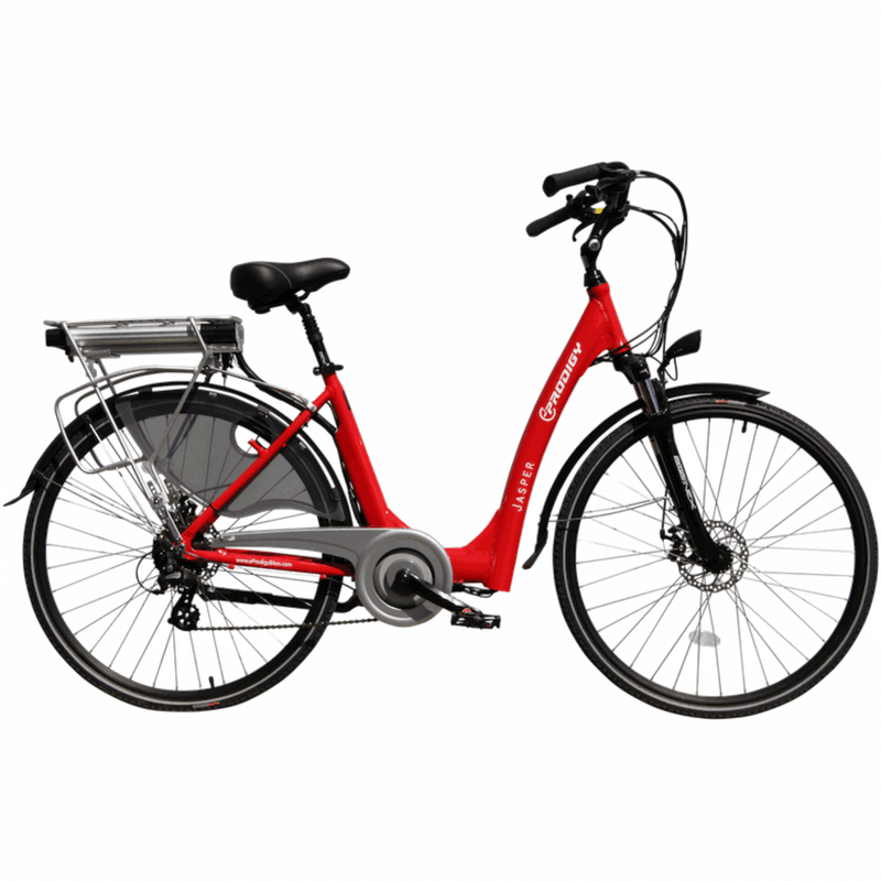 Eprodigy 750W Jasper Electric Cruiser - red bicycle side