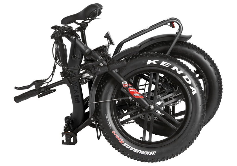 T4B 500W Fat Black 2-Way Fat Tire Folding folded from side