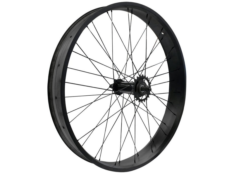 Black wide rims - rear wheel side