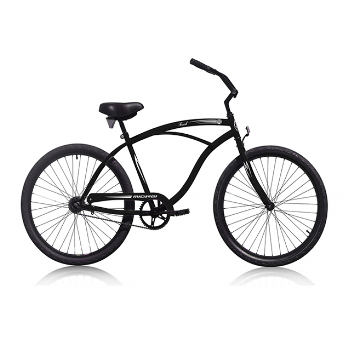 2-Stroke Motorized Bicycle 26 Inch Micargi Men's Touch Beach Cruiser - Black Main