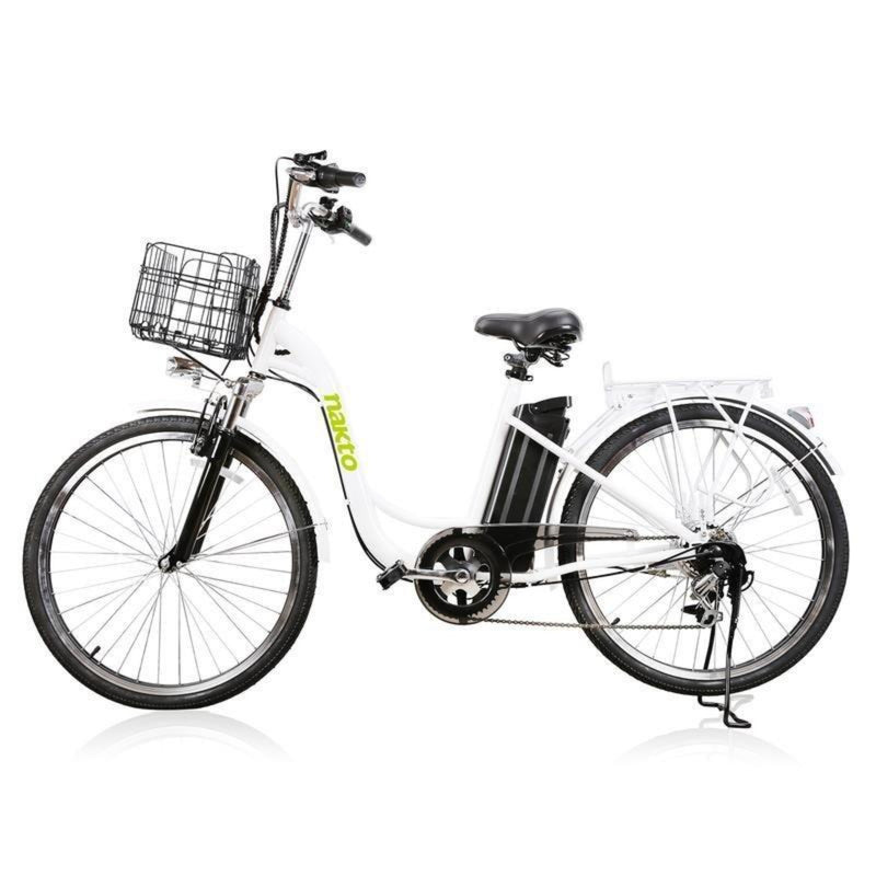 Nakto 250W Camel City Women's white bicycle side