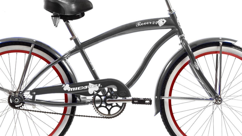 24 Inch Micargi Men Rover black - side of bicycle