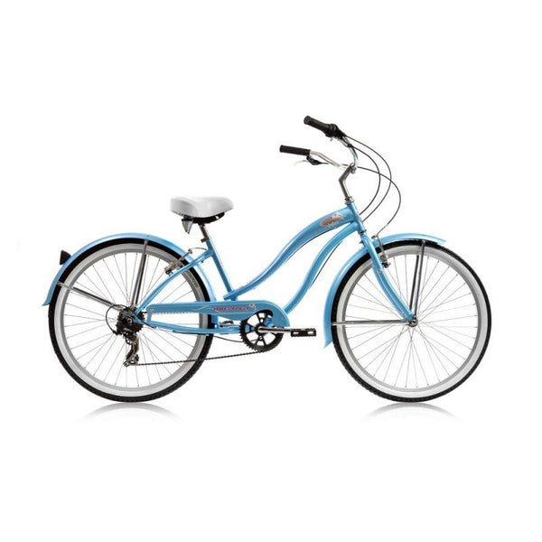 24" Micargi Women's Rover 7SP baby blue - side of bicycle