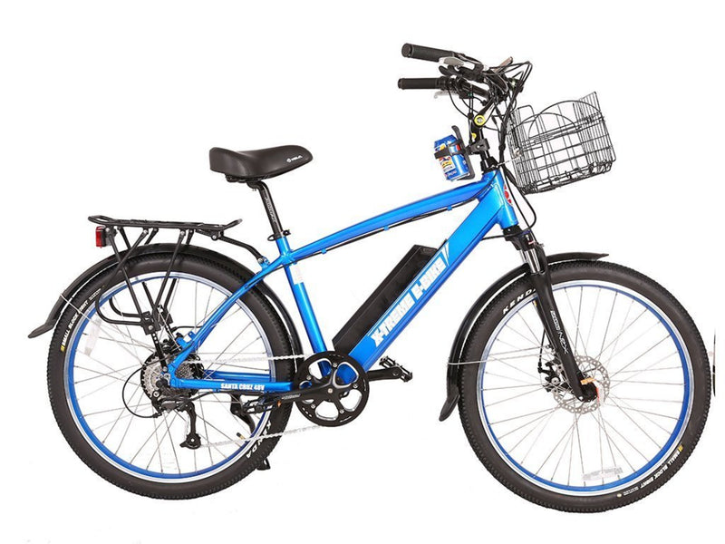 X-Treme 500W Laguna Beach Cruiser blue bicycle side