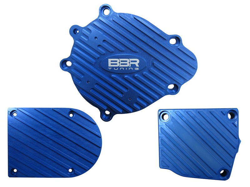 BBR TUNING BILLET ALUMINIUM ENGINE CASE COVER SET - blue