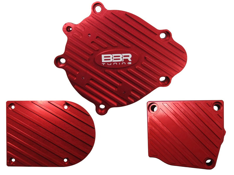 BBR TUNING BILLET ALUMINIUM ENGINE CASE COVER SET - red