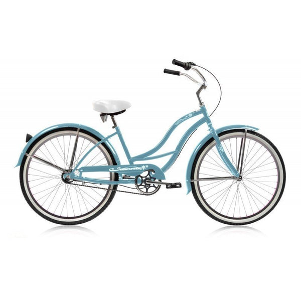 24" Micargi Women's Tahiti NX3 baby blue - side of bicycle