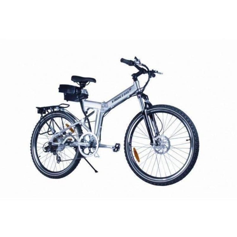 X-Treme 350W X-Cursion Max Folding silver bicycle front